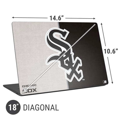 MLB Chicago White Sox Split Universal Laptop 18in (14.6 x 10.6in) Skin