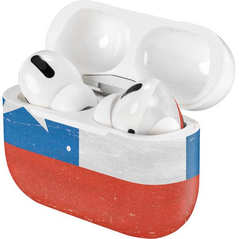 Chile Flag Distressed Apple AirPods Pro Skin