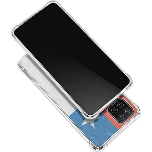 Chile Flag Distressed Galaxy A12 Clear Case