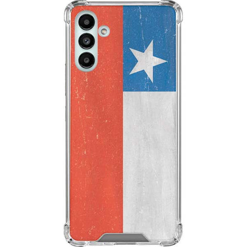 Chile Flag Distressed Galaxy A13 5G Clear Case
