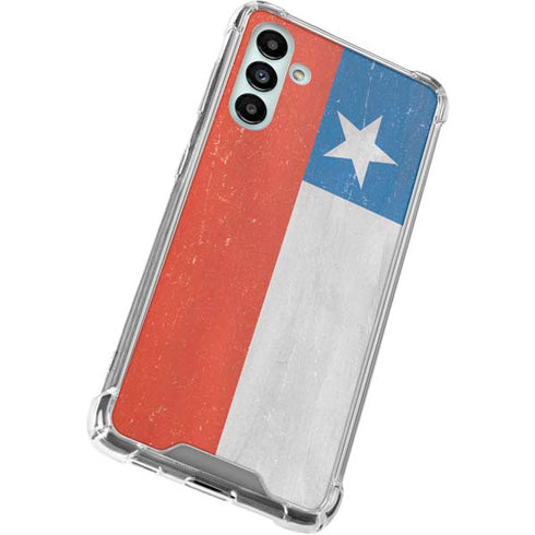 Chile Flag Distressed Galaxy A13 5G Clear Case