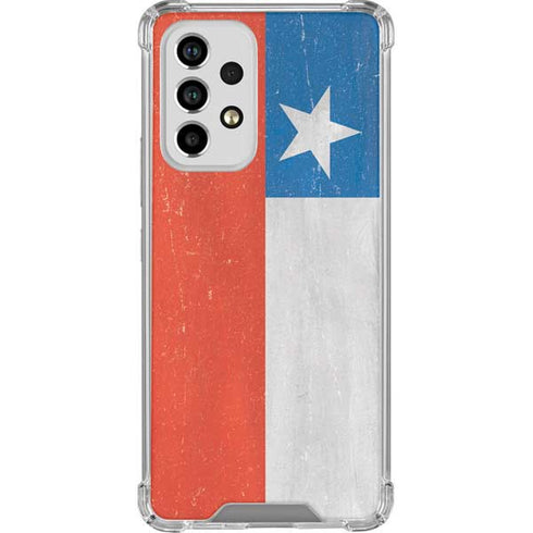 Chile Flag Distressed Galaxy A33 5G Clear Case