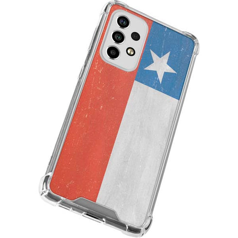 Chile Flag Distressed Galaxy A33 5G Clear Case