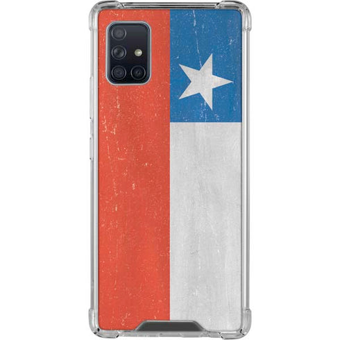 Chile Flag Distressed Galaxy A51 5G Clear Case