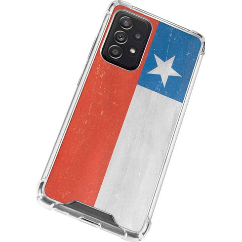 Chile Flag Distressed Galaxy A52 5G Clear Case