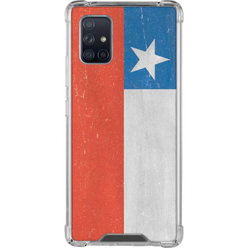 Chile Flag Distressed Galaxy A71 5G Clear Case