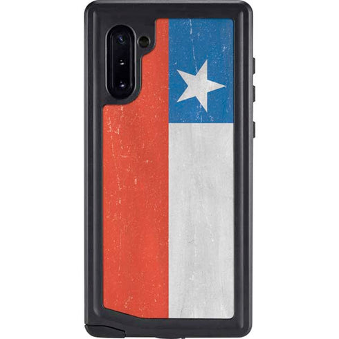 Chile Flag Distressed Galaxy Note 10 Waterproof Case