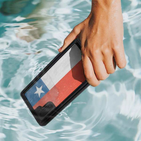 Chile Flag Distressed Galaxy Note 10 Waterproof Case