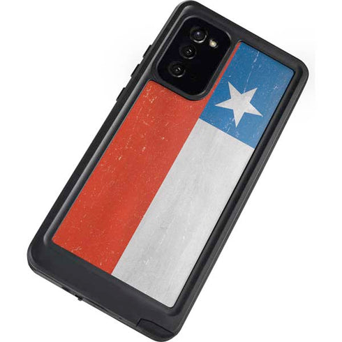 Chile Flag Distressed Galaxy Note20 5G Waterproof Case