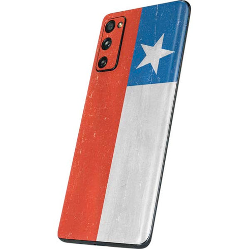 Chile Flag Distressed Galaxy S20 Fan Edition Skin