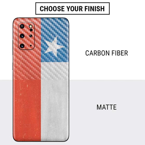 Chile Flag Distressed Galaxy S20 Plus Skin