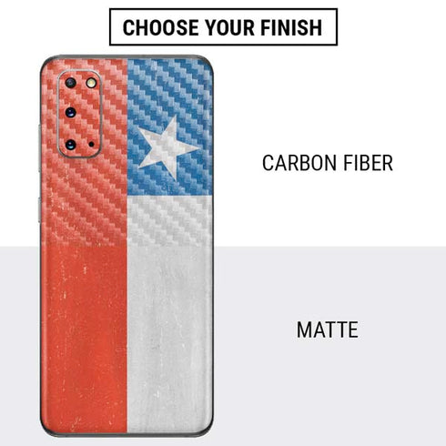 Chile Flag Distressed Galaxy S20 Skin
