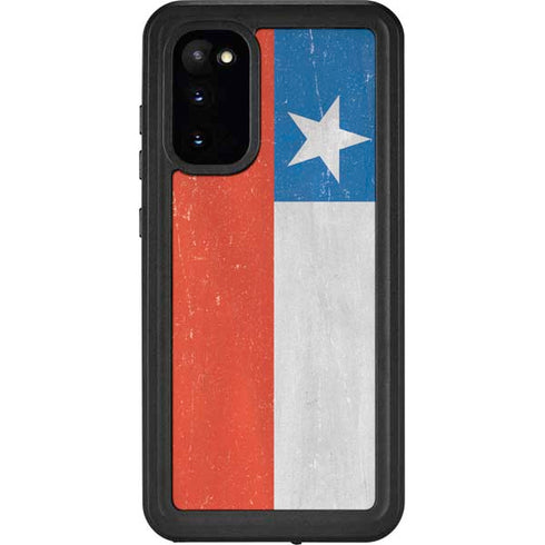 Chile Flag Distressed Galaxy S20 Waterproof Case