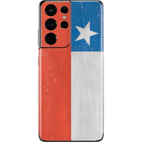 Chile Flag Distressed Galaxy S21 Ultra 5G Skin