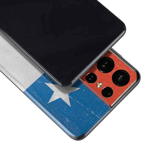 Chile Flag Distressed Galaxy S21 Ultra 5G Skin
