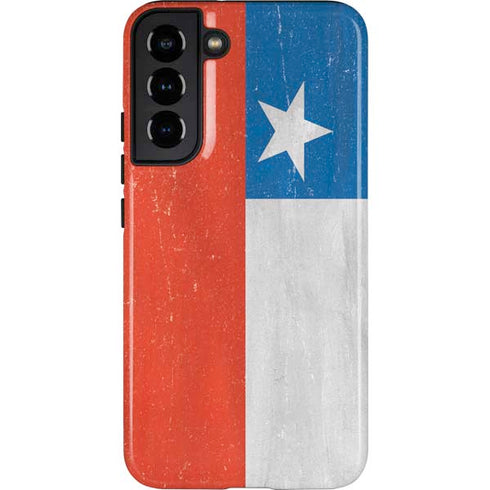 Chile Flag Distressed Galaxy S22 Plus Pro Case