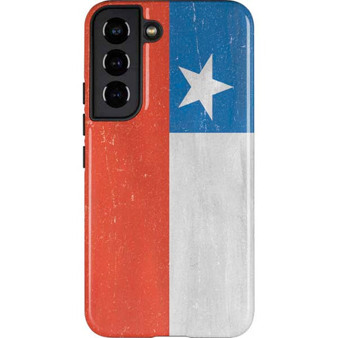 Chile Flag Distressed Galaxy S22 Pro Case