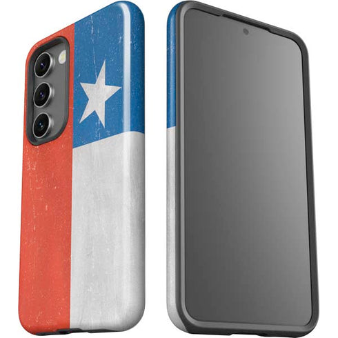 Chile Flag Distressed Galaxy S23 Plus Pro Case