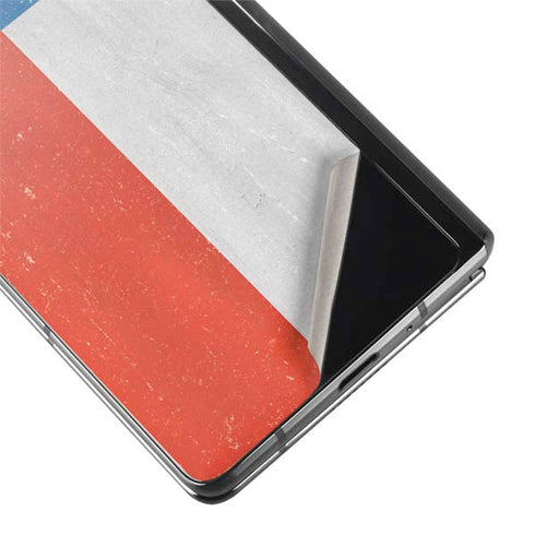 Chile Flag Distressed Galaxy Z Fold2 5G Skin