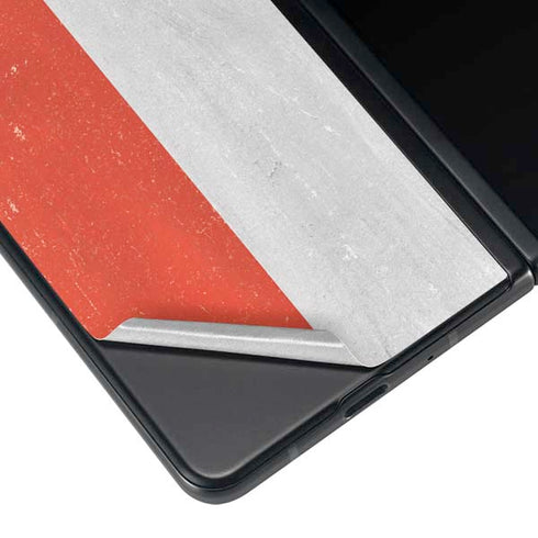 Chile Flag Distressed Galaxy Z Fold3 5G Skin