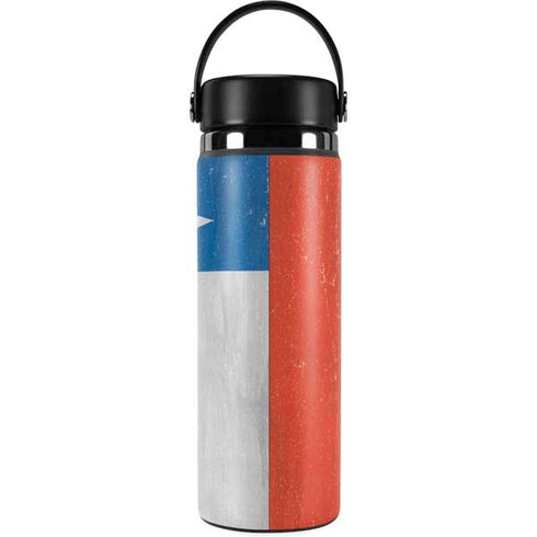 Chile Flag Distressed Hydro Flask 20oz Wide Mouth Skin