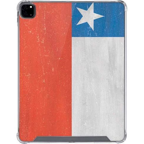 Chile Flag Distressed iPad Pro 12.9in (2020) Clear Case