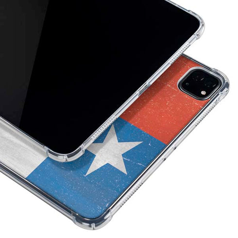 Chile Flag Distressed iPad Pro 12.9in (2020) Clear Case