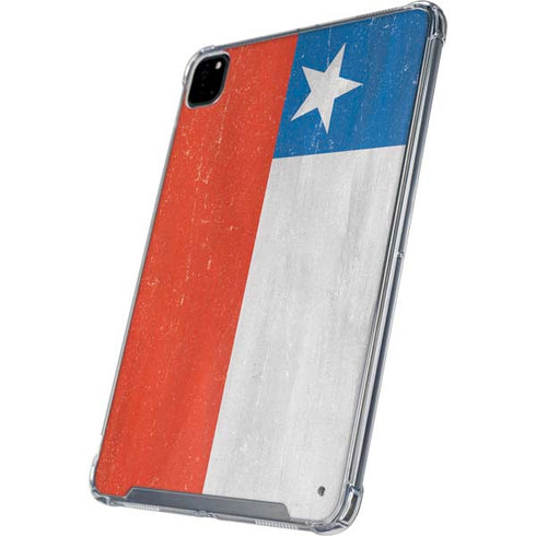 Chile Flag Distressed iPad Pro 12.9in (2020) Clear Case