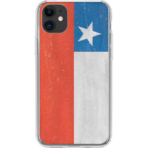 Chile Flag Distressed iPhone 11 Clear Case