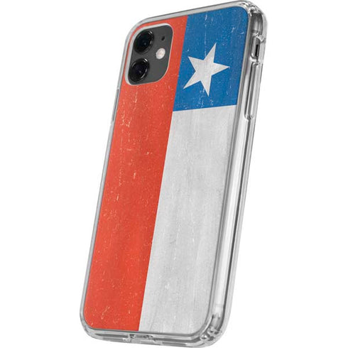 Chile Flag Distressed iPhone 11 Clear Case