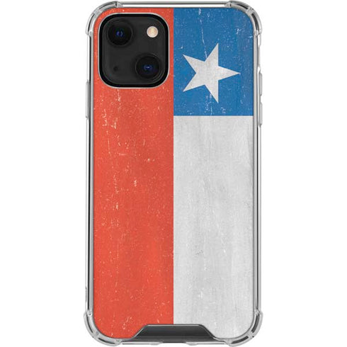 Chile Flag Distressed iPhone 14 Clear Case