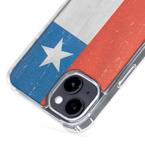 Chile Flag Distressed iPhone 14 Plus MagSafe Case