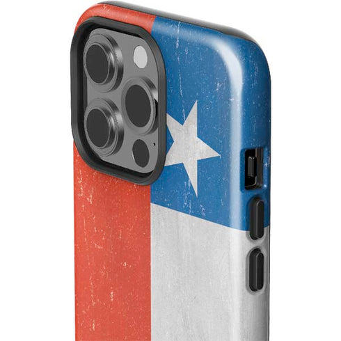 Chile Flag Distressed iPhone 15 Pro Impact Case