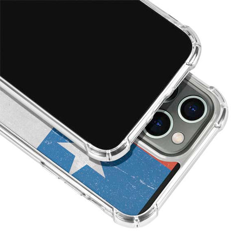 Chile Flag Distressed iPhone 14 Pro Max Clear Case