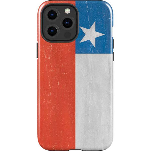 Chile Flag Distressed iPhone 15 Pro Max Impact Case