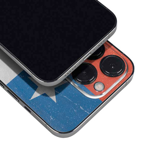 Chile Flag Distressed iPhone 15 Pro Skin