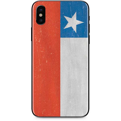 Chile Flag Distressed iPhone X Skin