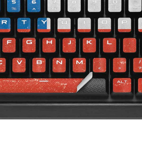 Chile Flag Distressed K95 RGB PLATINUM Mechanical Gaming Keyboard Skin