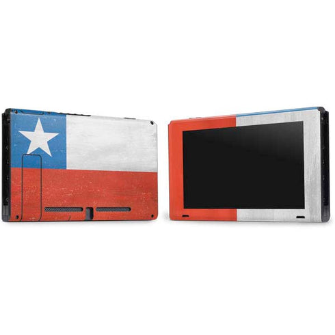 Chile Flag Distressed Nintendo Switch Bundle Skin
