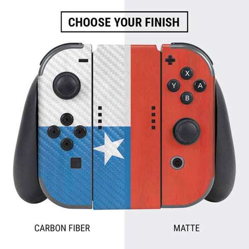 Chile Flag Distressed Nintendo Switch Bundle Skin