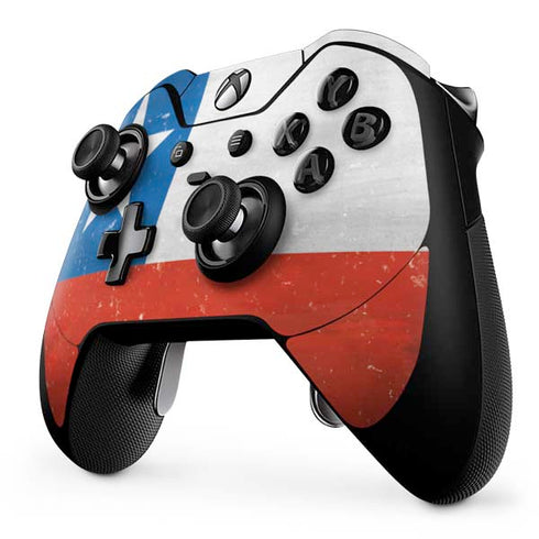 Chile Flag Distressed Xbox One Elite Controller Skin