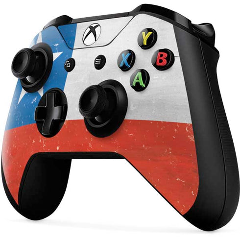 Chile Flag Distressed Xbox One X Controller Skin
