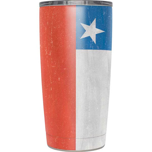 Chile Flag Distressed Yeti 20oz Tumbler Skin