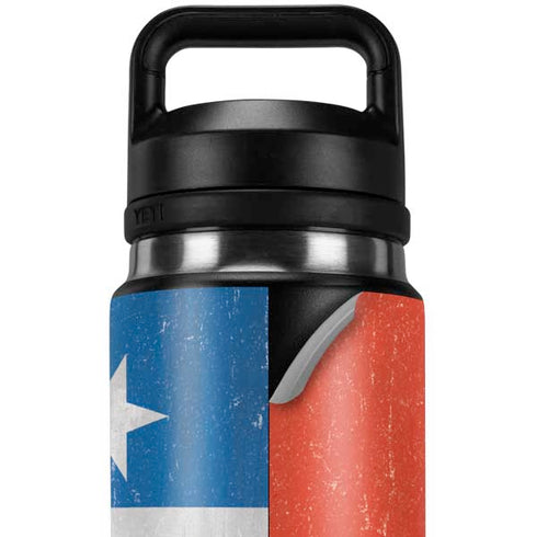 Chile Flag Distressed YETI Rambler 26oz Bottle Skin