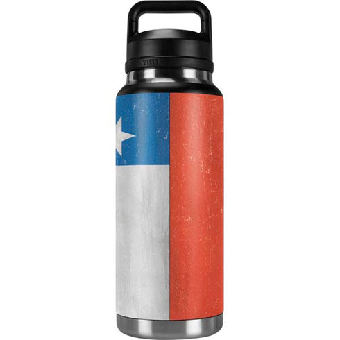 Chile Flag Distressed YETI Rambler 36oz Bottle Skin