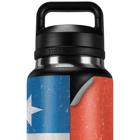 Chile Flag Distressed YETI Rambler 36oz Bottle Skin