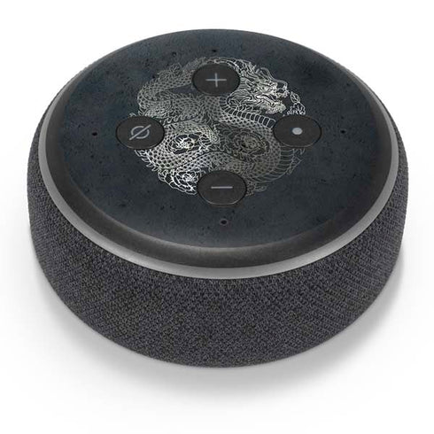 Chinese Black Dragon Amazon Echo Dot Skin