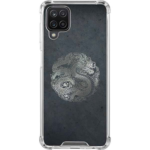 Chinese Black Dragon Galaxy A12 Clear Case