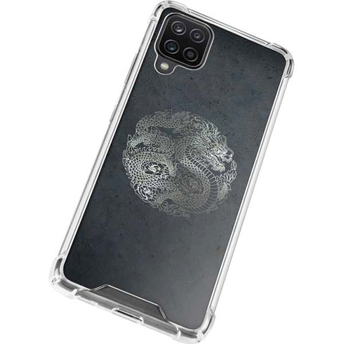 Chinese Black Dragon Galaxy A12 Clear Case