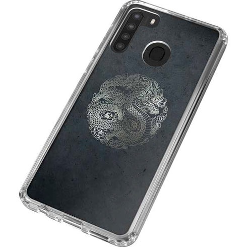 Chinese Black Dragon Galaxy A21 Clear Case